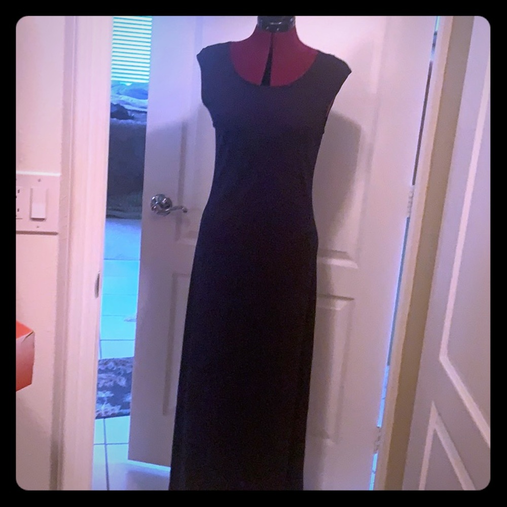 Navy long dress